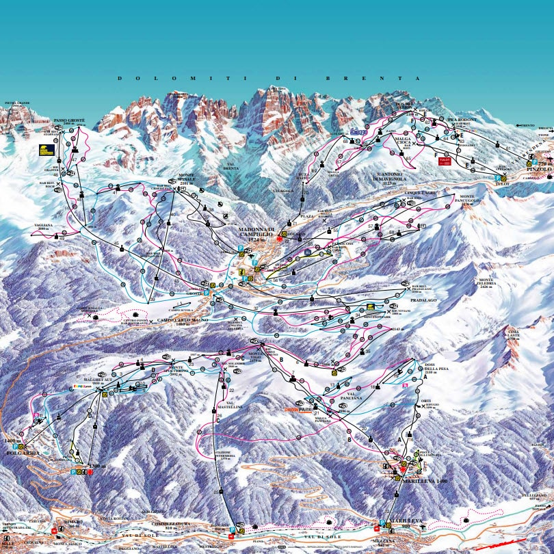 trail map Madonna di Campiglio