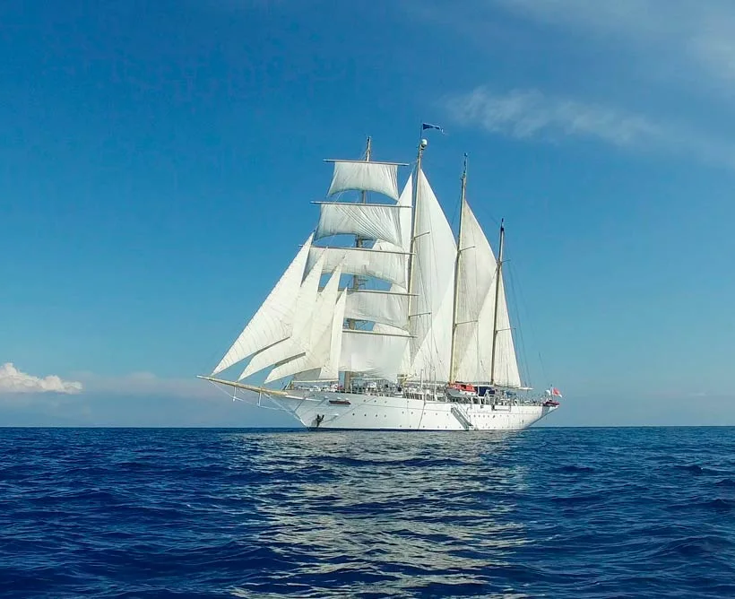 Trade big-ship crowds for white sails and island air. For one unforgettable week you will hop between quiet coves, storybook harbors, and seaside towns that feel like they were made for wandering. All of it on Star Flyer, a classic four-masted tall ship that carries you from Athens into the Sporades and back again, with time to breathe, swim, and explore at your own pace.